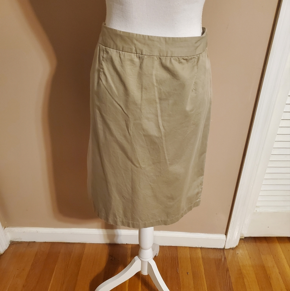 GAP Tan Cotton A-line Skirt Sz 8